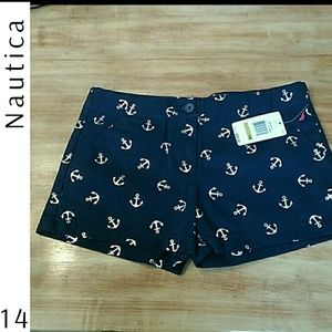 Nautica shorts Navy Blue with Silver Anchors Sail